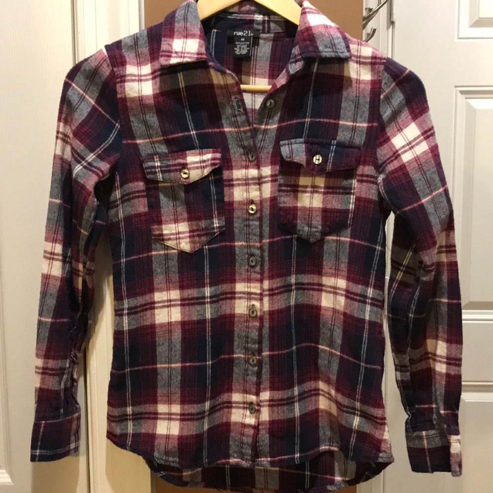 Rue21 plaid flannel shirt
